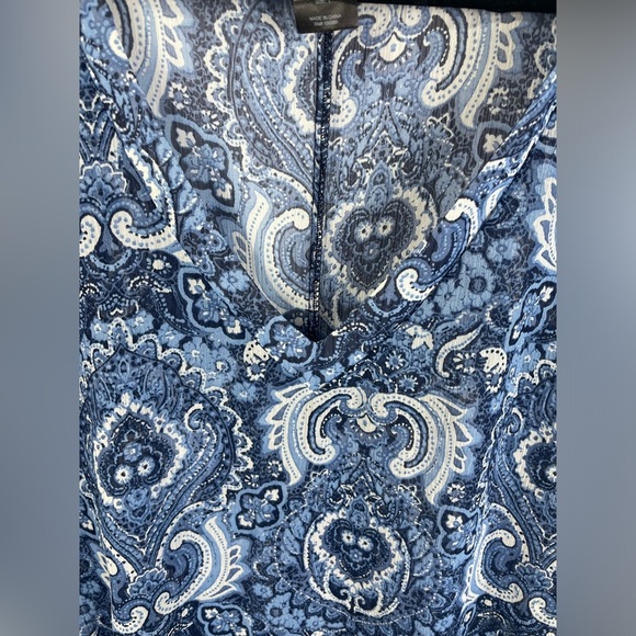 Cover 2 Cover Blue Sheer Paisley Patterned V-Neck Swim Coverup L Women’s EUC - Picture 8 of 10